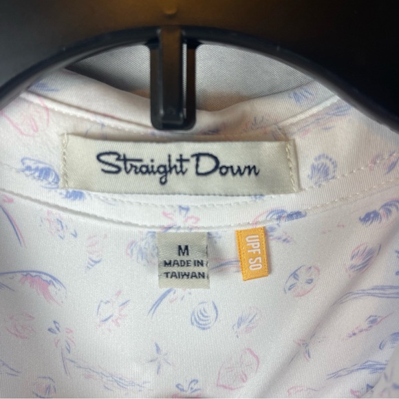 Straight Down Shirt Men’s Medium Short Sleeve Golf Polo‎ Floral AOP Hawaiian - Picture 5 of 10